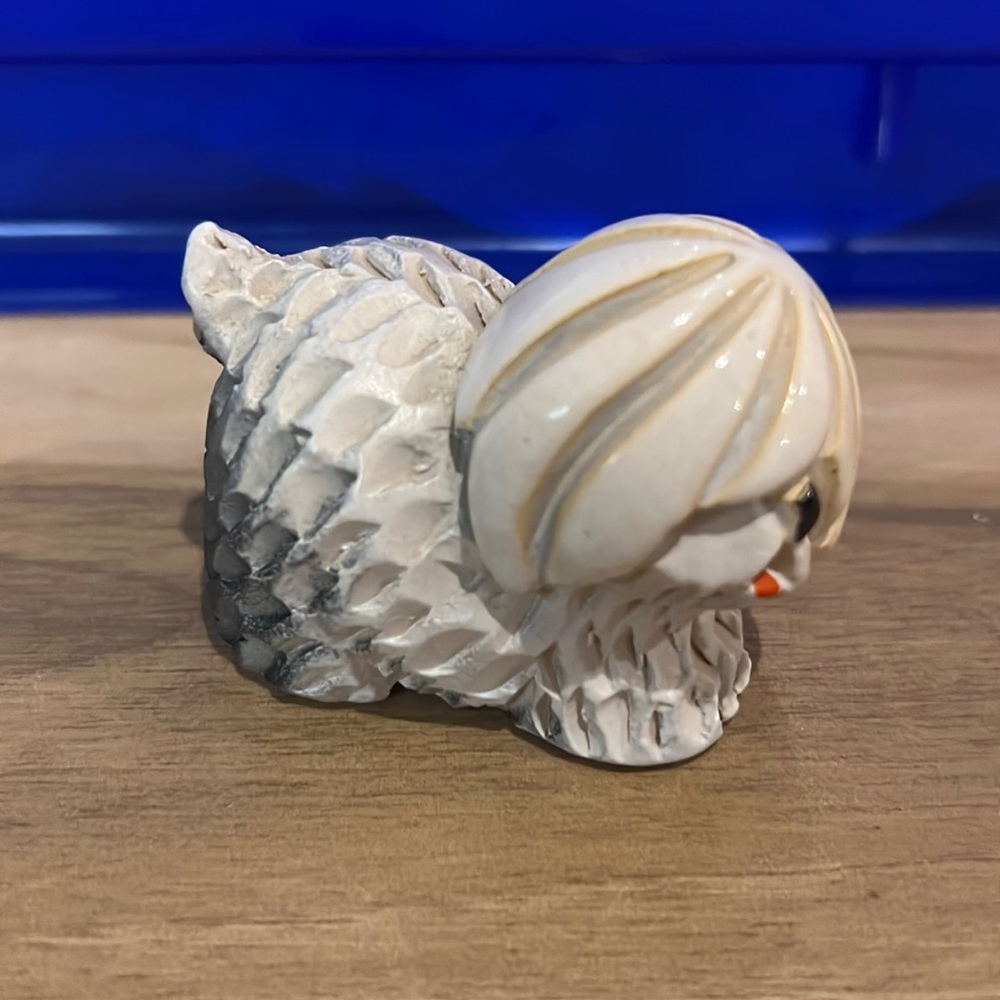 Vintage Sheepdog Figurine by Artesanía Rinconada Signed & Handmade in Uruguay